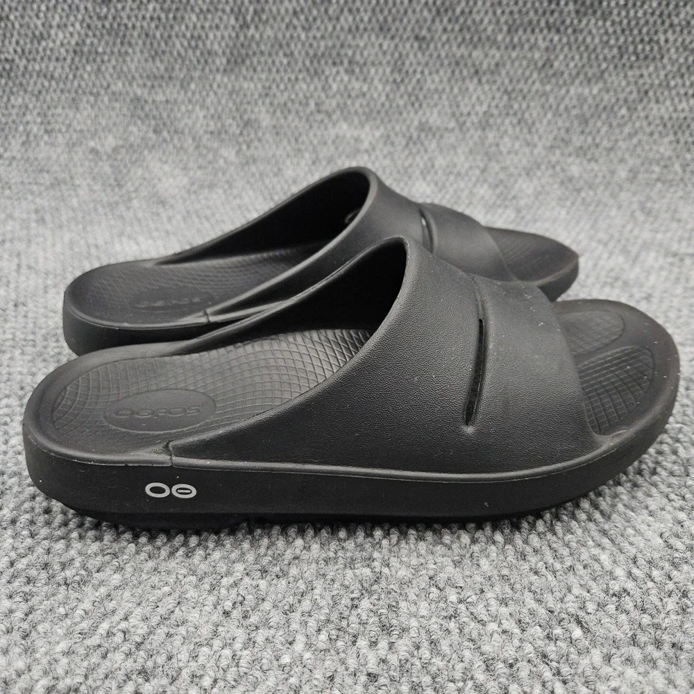Oofos Mens 9 Womens‎ 11 Black OOahh Recovery Slide Sandals Comfort Athletic Shoe